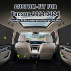 ZATOOTO Car Window Shades for Tucson 2021-2024, 4 Pcs Magnetic Car Window Covers - 100% Block Light Privacy Curtains, Side Window Sun Shade for Baby Breastfeeding, Sleeping, Camping