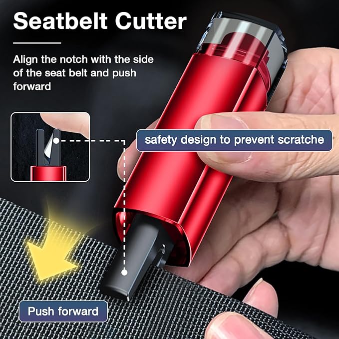 Window Breaker Seatbelt Cutter, Car Window Breaker Tool, Emergency Glass Breaker and Auto Escape Tool，Car Accessories for Wom
