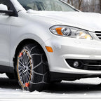 VEVOR Tire Chains, Snow Chains for Cars SUV Pickup Trucks, 2 Pack Adjustable Snow Tire Chains Compatible with Tire Width 235 