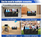 Car Trunk Organizer, Large Capacity Oxford Cloth Car Storage Box, Collapsible Multi-Compartment Organization Container,