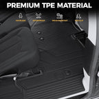 Floor Mats for Chrysler Pacifica 2017-2025 2026, All Weather Floor Mats Trunk Cargo Liner with Backrest Protectors Accessories, Full Coverage Set for 7/8 Seats (Not fit Hybrid)