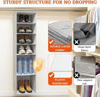 Ofiray-home Hanging Shoe Organizer for Closet, 8 Tier Closet Shoe Organizer with Adjustable Shelves for Boots, Heavy Duty Han