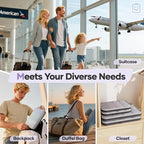 Veken 11 Set Compression Packing Cubes for Travel Essentials,Compressible Expandable Large Luggage Suitcase Organizer Bags fo