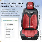 Coverado Car Seat Covers Full Set, Automotive Seat Covers Car Seat Protector Car Seat Cushion, Waterproof Leather Seat Covers