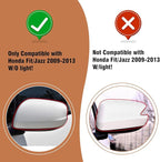OWITAI Compatible with Honda Fit/Jazz Left Driver Side Mirror Cap Cover 2009 2010 2011 2012 2013, White Door Rearview Mirror Cover Replacement Without Turn Signal Light for Fit/Jazz