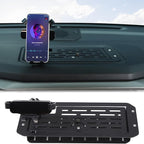 Aunginsy Center Console Dash Storage Organizer Tray Compatible with Toyota Tundra/Sequoia 2022-2026 Accessories, Dashboard Multi-Functional Phone Holder Storage Box Insert with Mobile Phone Mount
