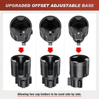 Frokom Cup Holder Expander for Car,Upgraded Car Cup Holder Expander Adapter with Offset Adjustable Base, Fit Most Large Bottl