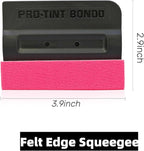 Window Film Application Kit Car Tinting Tools, Vehicles Wrap Kit with Magnetic Felt Squeegee, Mini Rubber Squeegee and 9mm Utility Knife, Ideal for PPF, Decals, Graphics, Vinyl