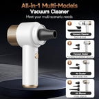 Car Vacuum Cleaner, 16000PA Mini Car Vacuum Cordless Powerful, 7 in 1 Portable Handheld Vacuum Cordless with LED Light, Dual 