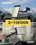 Scosche Extra-Strong Magnetic Cell Phone Car Mount/Tablet Holder for Truck, Semi, & Car, Heavy Duty MagSafe Suction Mount for Dashboard/Windshield Compatible with MagSafe, iPhone, Android & iPad