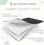 FinishingBo Cube Storage Baskets 6 Pack, 11x11 inch Cube Storage Bins with Leather Handles for Shelf Closet (White/ Black)
