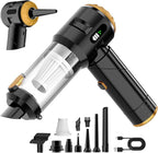 Wansimoo Handheld Car Vacuum Cleaner,25000PA Strong Cyclonic Suction Foldable Mini Vacuum Portable Cordless with Digital Disp