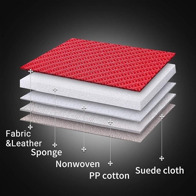 Coverado Front Seat Covers, Universal Seat Covers for Cars, Breathable Fabric&Leather Car Seat Protector, Front Car Seat Cove
