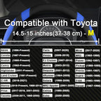 West Llama Customized Auto Car Steering Wheel Cover for Toyota Rav4 Corolla Camry Highlander (Black+Blue)