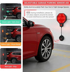 Garage Parking Sensor, Adjustable Garage Car Stop Indicator with Red/Yellow/Green LED Display, Set Stop Distance 6"–6 Ft, Bat
