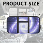 Purple Galaxy Car Sun Visor Organizer,Truck Visor Organizer Elastic Bands Organizes Essentials for Cards, Pens and Document