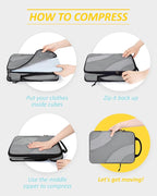BAGSMART Compression Packing Cubes, 6 Set/4 Set/2 Set Travel Packing Cubes for Carry on Suitcases, Compression Suitcase Organ