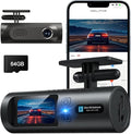2.5K Dash Cam, Full HD Dash Camera for Cars, 5G Wi-Fi & App Control Car Camera with Super Night Vision, 170°Wide Angle, WDR, 