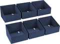 DIMJ Closet Storage Bins 6 Pack - Fabric Trapezoid Closet Organizer Bin, Foldable Storage Baskets for Shelves, Shelf Organize