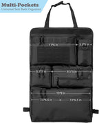 6 Pack Tactical Molle Car Seat Back Organizer - Tactical Vehicle Panel Organizer with 5 Detachable Molle Pouch,US Flag Patch