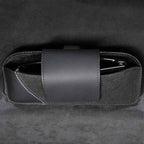 BETTERHUMZ Car Eyeglasses Holder Storage Case Compatible with BMW 5 6 GT X5 X6 Serie E60 E70 E71 G30 G38 525i 530i 540i for Alcantara Sunglasses Organizer Box Accessories (NAPA leather)