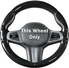 Steering Wheel Cover for BMW 3 4 Series(2021-2024) 5 Series(2020-2023) X5(2019-2020) X7(2020-2025) 328i 320i 330i 325i 528i 535i 530i M3 2 4 7 8 Series X3M X4 X6 XM M2 M4 M5 M8 Z4 i4, Glossy Black