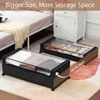 Under Bed Storage with Wheels, Under The Bed Storage Drawers On Wheels, Rolling Underbed Drawers, Lockable, Heavy Duty, XXXXL