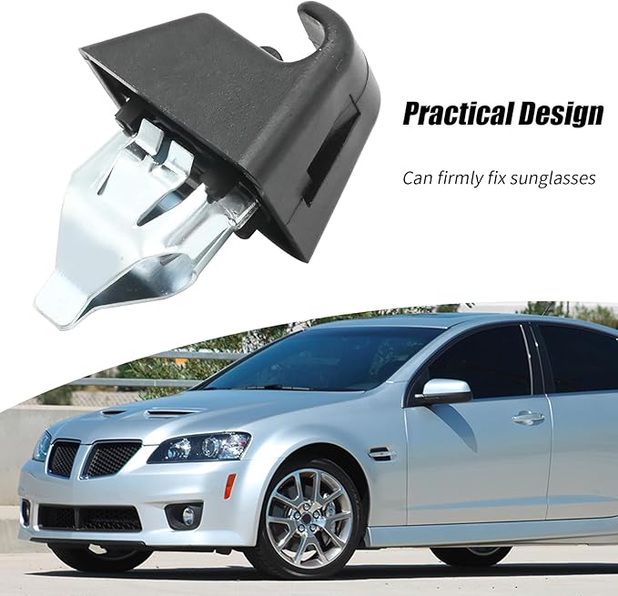 13187128 Front Sun Visor Clip Holder, Replacement for Pontiac G8 2008 2009 (Black)