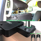Car Seat Tray Table - Foldable Car Kids Passenger Roadtrip Eating Food Backseat Travel Trays Dinning Working Laptop Desk with Non-Slip Pad/Phone/Tablet Holder