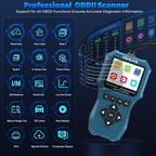 OBD2 Scanner Diagnostic Tool, Check Engine Light Car Code Reader with Reset, Battery Tester, Live Data, Freeze Frame, I/M