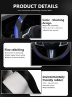 Cxtiy Universal 15.5-16 Inch Steering Wheel Cover – Non-Slip Microfiber Leather, Easy Install, Thickened Grip, All-Season Com