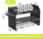 Heavy Duty Drill Holder & Power Tool Organizer Wall Mount, Metal Cordless Tool Organizer for Cordless Drill, Accessory Holder