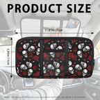 Skull Zippered Sun Visor Car Document Organizer with Adjustable Straps Car Visor Organizer with Pocket Storage and Picture Holder Easy Installation Universal Fit for Most Cars SUV