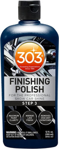 303 Products Finishing Polish for The Professional Show Car Shine - Maximum Paint Clarity - Mirror Like Finish - Removes 2500 Grit Scratches (Step 3), 12 fl. oz. (30703)