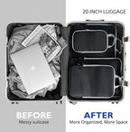 Compression Packing Cubes, 10 Set Packing Cubes for Travel Compression, Lightweight Compressible Package Organizer for Carry 
