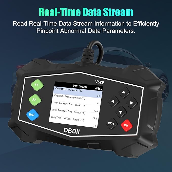 OBD2 Scanner Diagnostic Tool, Professional Automotive Scanner with Battery Test, Check Engine Light Code Reader, Data Stream,