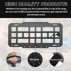 Car Rigid MOLLE Panel, Sun Visor Panel Holster Tactical Gear Holder MOLLE EDC Organizer, Rigid Panel Frame Modular Storage Pouch for Auto Visor, Car Accessories