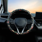 Mushroom Steering Wheel Cover Auto Leather Steering Wheel Protector, Anti-Slip, Breathable, Absorbing Sweat, Universal Mushro