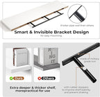 Fun Memories 55 Inch Floating Shelves for Wall, Fireplace Mantel Shelf with Invisible Heavy Duty Bracket, 8 Inch Deep Storage