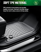 VIWIK Floor Mats Fit for Kia NIRO 2023 2024, All Weather Custom Car Mats Full Set 1st & 2nd Row, Automotive Floor Liners for NIRO 2023 2024 TPE Black Odorless Waterproof Non-Slip