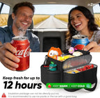 Large Car Seat Organizer with Removable Cooler Bag for the Front or Back Seat for Kids and Adults.Versatile for Use in Multiple Scenarios.