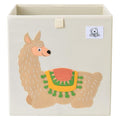 CLCROBD Foldable Animal Cube Storage Bins Fabric Toy Box/Chest/Organizer for Toddler/Kids Nursery, Playroom, 13 inch (Alpaca)