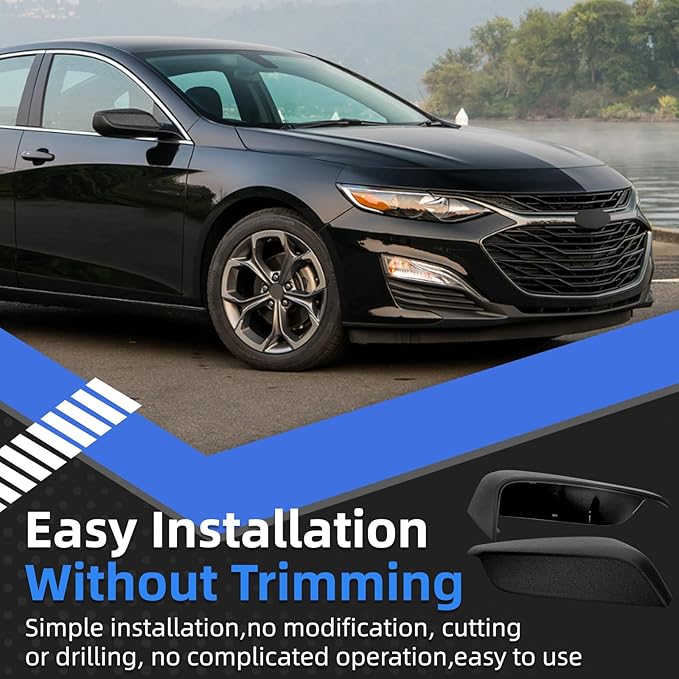 Passenger Side Mirror Cover Replacement for Chevrolet Chevy Malibu 2016 2017 2018 2019 2020 2021 2022 2023 2024 2025 - Right Side Mirror Covers, Rear View Mirrors Cap Accessories Textured