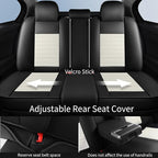Car Seat Covers Full Set, Breathable Nappa Leather Seat Covers, Horizontal Stripes Automotive Seat Covers, Universal Seat Cus