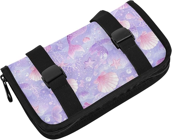 Car Tissue Holder Car Visor Organizer Tissue Box Holder for Car Sun Visor Organizer with Car Vehicle Accessories Essentials Interior for Women Men Purple Mermaid Seashell Starfish