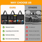 MoKo Trunk Organizer for SUV, Car Organizer with 10 Pockets Large Capacity & 3 Adjustable Straps for Easy Installation,