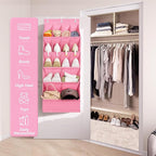 FENTEC 1 Pack Over-the-Door-Shoe-Organizers, Hanging Shoe Organizers with Large Pocket Shoe Holder Hanging Shoe Rack for Clos