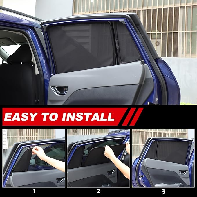 Car Window Shade Compatible with Subaru Crosstrek 2024 2025 2026, Front Rear Mesh Side Window Sun Shade Glare Shield and UV Rays Protection Accessories (Back Window)