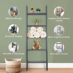 BARNWOODUSA Throw Blanket Ladder – Fully Assembled Reclaimed Wood – Rustic Decorative Ladder for Towels, Quilts, & More – Per
