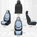 Coverado Seat Covers, Car Seat Covers Front Seats, Leather Seat Covers for Cars, Car Seat Protector Waterproof, Black Car Sea